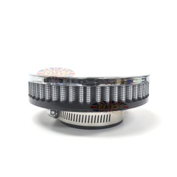 Motorcycle High Performance Offset Chrome Air Filter 1-13/16" Inlet MAP0595 