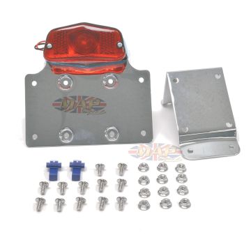 Universal Surface Mount Chrome Taillight & Plate Bracket 62-21550 