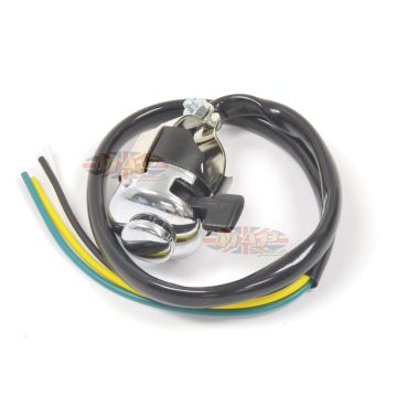 Universal Handlebar Dip Switch 7/8" Chrome Button 46-68736 