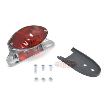 Custom Fender Mounted Cateye Taillight - Chrome 62-21624 
