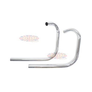 Triumph 650 Spigot Mount Chrome Drag TT Pipes 181214 181214 