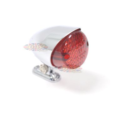 Custom Mini Retro Hooded Taillight - Chrome 62-21660 