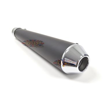 17" Black & Chrome Shorty Reverse Cone Muffler 80-84030BC 