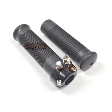 7/8" Single Pull Black Throttle Assembly w/Grips 44-29480B 