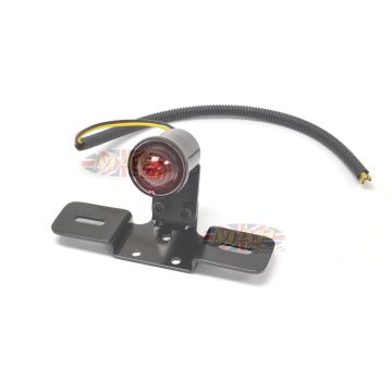 Custom Round Taillight  Mounting Bracket License- Black 62-21515B 