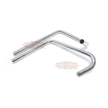 Triumph 500cc Two-Bend, Staggered, Right Side Exit Exhaust Pipes PT107 
