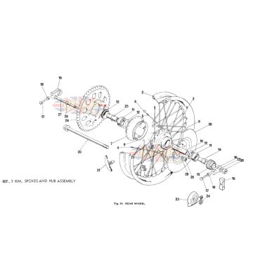 Rear Wheel 1979-TRIUMPH-T140-REAR-WHEEL 