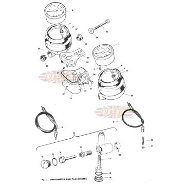 Speedo & Tachometer 1979-TRIUMPH-T140-SPEEDOMETER-TACHOMETER 