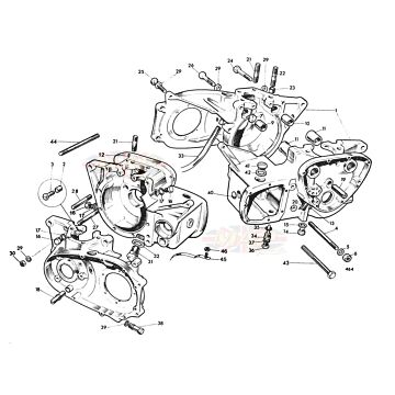 Crankcase 1968-TR6-T120-Crankcase 