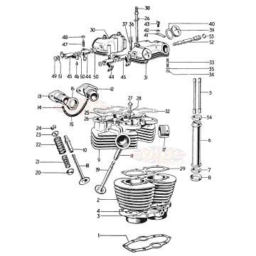 Cylinder and Head - T120 1968-TR6-T120-Cylinder and Head - T120 
