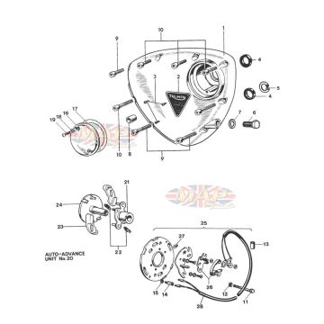 Timing Cover, Contact Breaker 1968-TR6-T120-Timing Cover, Contact Breaker 