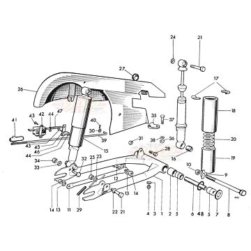 Swing Arm 1968-TR6-T120-Swing Arm 