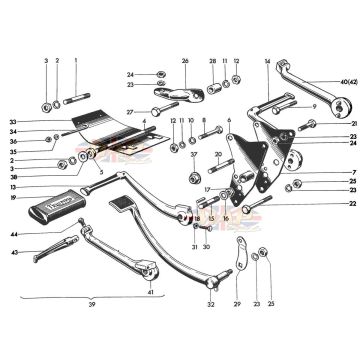 Engine Fittings, Footrests 1968-TR6-T120-Engine Fittings, Footrests 
