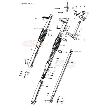 Front Fork - TR6R, T120R 1968-TR6-T120-Front Fork - TR6R, T120R 