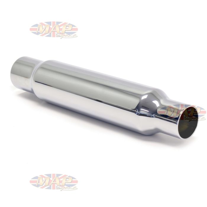 12 Chrome Shorty Canister Muffler