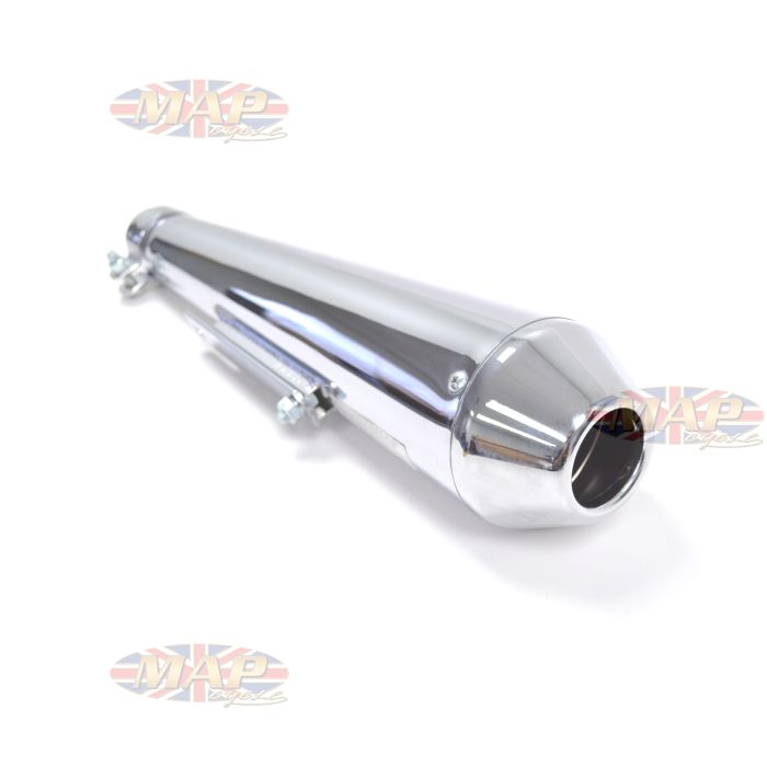 17 Chrome Tunable Shorty Reverse Cone Muffler